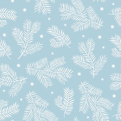 Seamless pattern with fir tree branches. Christmas and new year theme