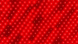 Background of red LED lamps, LED strip, red flashing lights, LED pads, red color background with light dots, space for text 