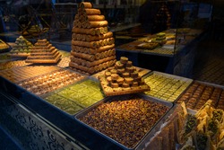 Turkish delight, baklava, Showcases