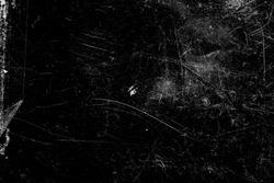 white scratches with spots isolated on a black background