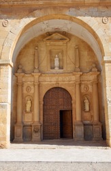 Church El Toboso village of don Quijote Dulcinea in toledo of La Mancha Spain