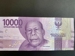 10,000 IDR (Indonesian Rupiah), isolated on black background