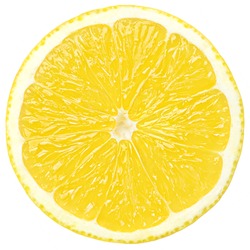 lemon slice, clipping path, isolated on a white background
