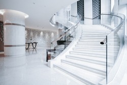 Spiral staircase inside building, Modern spiral staircase, Luxurious interior staircase, Home stair symbol, Modern stairs, Communicating element house