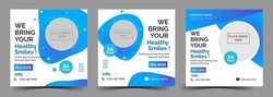 Healthcare Social media post template.promotion square web banner for hospital and clinic