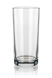 Empty long drink glass isolated