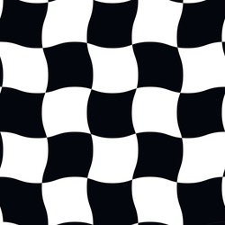 Wavy checkered pattern. Abstract twisted background