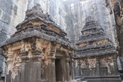 View of  Kailas temple Ellora in  Maharashtra India