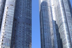 tall buildings on a sunny day