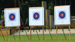 Three Archery Objects ready to aim