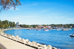 Lakeside of Lake Geneva in Wisconsin