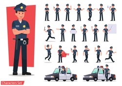 police character vector design