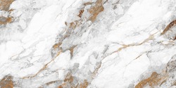 Smooth White Marble Texture Background With Golden Marble Texture using For Interior Floor And Wall Design And Ceramic Granite Tiles Surface.