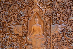 Buddha, native Thai style wood carving