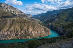 Sulak Canyon is a steep-sided deepest canyon in Europe carved by the Sulak River in Dagestan, Russia.