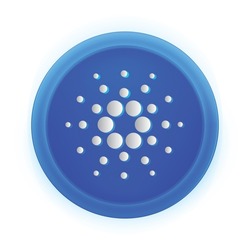 Cardano (ADA) crypto logo isolated on white background. ADA  Cryptocurrency coin token vector