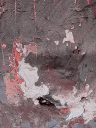 Abstract aged cement wall textured background. Dirty weathered cement wall with paint stains.