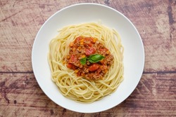 Traditional Pasta Spaghetti Bolognese Meat Sauce