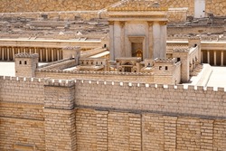 Model of the Second Temple in the Israel Museum, Jerusalem, Israel