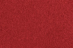 Seamless bright red carpet background texture, shot from above.