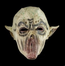 Zombie Face Mask Isolated Against Black Background