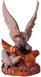eagle statue isolated on white background