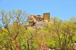 The balancing rocks of Matopos Hills - the Spiritual home of the Matabele tribe, final resting place of Cecil John Rhodes and spectacular cave paintings