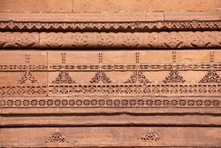 Adalaj Stepwell Entrance Steps Stone Carving wall decor Ahmedabad Gujarat temple wall art work Historical Place