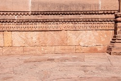 Stone Wall Border Carving Work Adalaj Step Well Stone Wall Frame Carving Historical Work Gandhinagar Gujarat Art