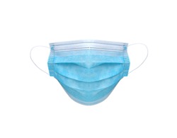 Medical protective mask isolated on a white background