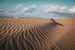 Magical sand dune located in Oetune Beach, East Nusa Tenggara, Indonesia. The sand unique pattern are created naturally by wind in this coastal area