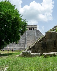 Chichen Itza in Cancun Mexico, ancient mayan ruin