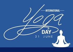 International Yoga day 21 june web banner EPS10 vector.Meditation Practice Yoga Colorful Fitness Concept. Vector illustration
