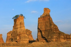 Brown Canyon in Semarang, Central Java, Indonesia - October 16, 2013: Brown Canyon is an ex-earth mine. This location is considered similar to the Grand Canyon in the United States. 