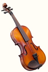 violin under the white background