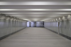 Empty pedestrian tunnel in Moscow