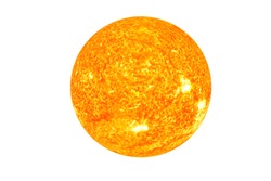 The Sun. The main star of Solar system isolated on white. Elements of this image were furnished by NASA
