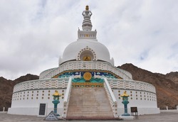 Shanti Stupa in Leh Ladakh, India