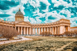 Kazan Temple - greatest architectural creation. Saint Petersburg. Russia.