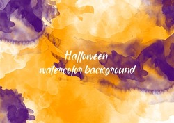 Abstract colorful watercolor background can used for halloween poster. Digital art painting.