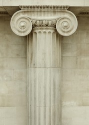 Ionic column detail, greek architecture