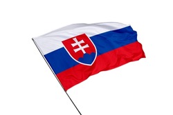 Slovakia flag on a white background