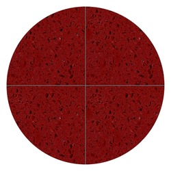 Quartz round ceramic mosaic stone texture, quartz ceramic mosaic abstract background pattern, red seamless quartz ceramic mosaic texture