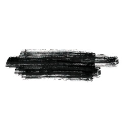 Grunge hand drawn paint brush. Curved brush stroke vector illustration. black brush strokes.