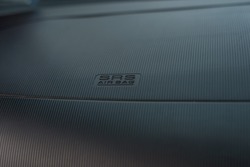 SRS airbag caption on car dashboard