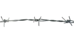 Barbed wire isolated on a white background
