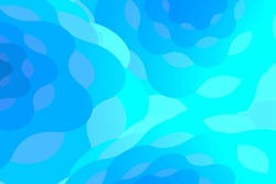 Abstract wavy clouds bright blue background