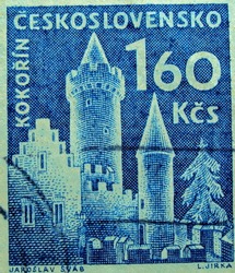 CZECHOSLOVAKIA : post stamp printed in Czech (Ceskoslovensko)