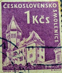 CZECHOSLOVAKIA : post stamp printed in Czech (Ceskoslovensko)