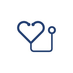 love medical logo. health heart logo. vector icon.